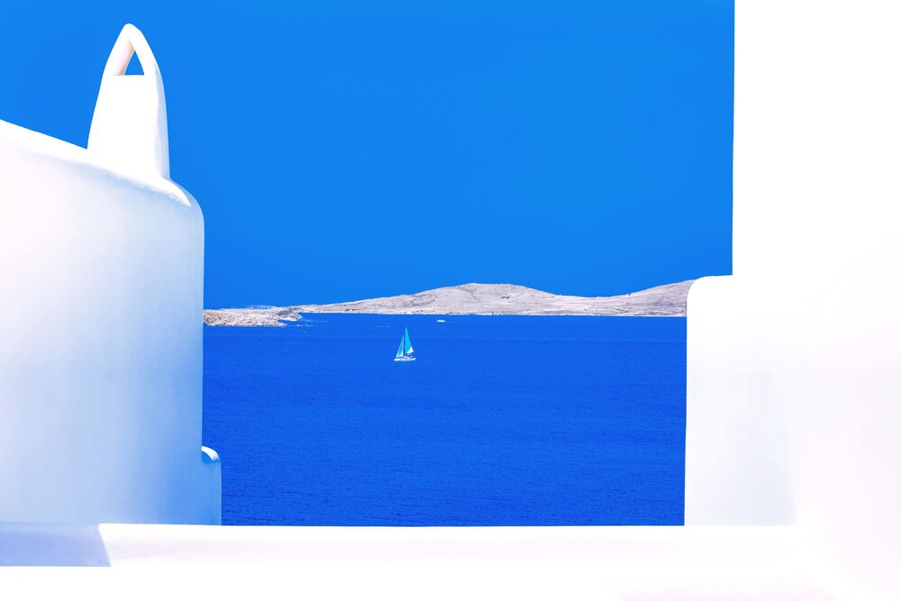 MYKONOS SERENITY - 海・ビーチのアート写真 - イエローコーナー公式