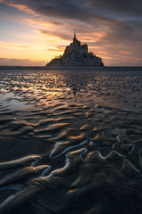 DERNIERS INSTANTS DE MAGIE ET DE LUMIERE EN BAIE DU MONT SAINT MICHEL 