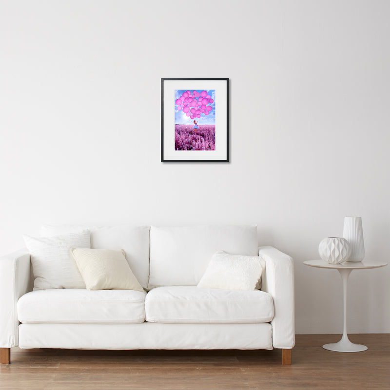 GIRL WITH PINK BALLOONS