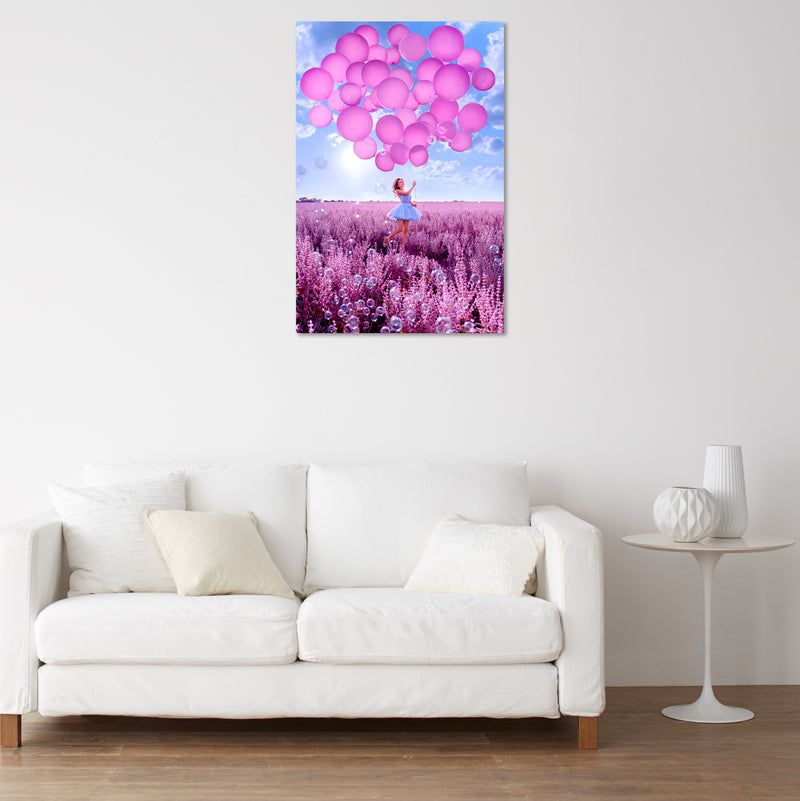 GIRL WITH PINK BALLOONS