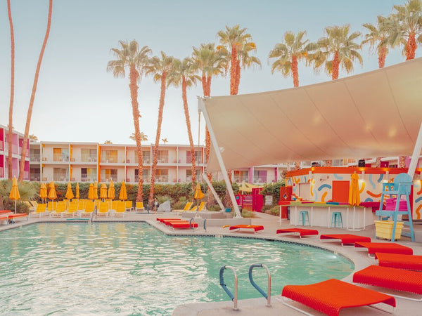 PALM SPRINGS JOIE DE VIVRE EMPTY POOL