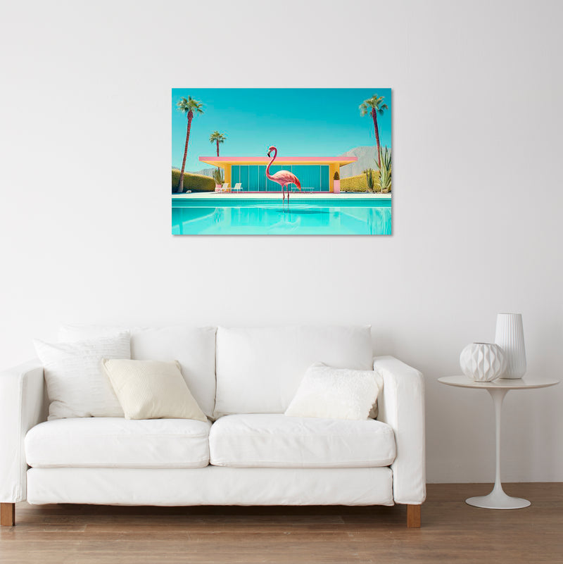 FLAMINGO BY THE POOL